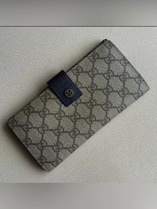 GUCCI GG Monogram Brown long Wallet - Picture 1 of 15